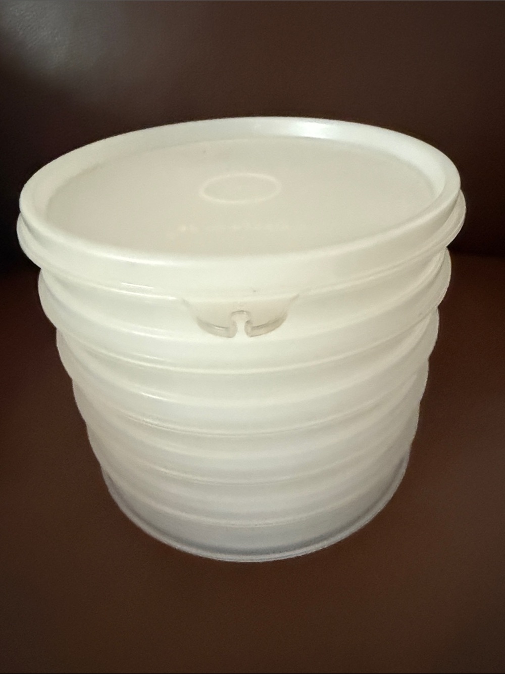 Tupperware White Stackable Round Food Storage Containers - Set of 5